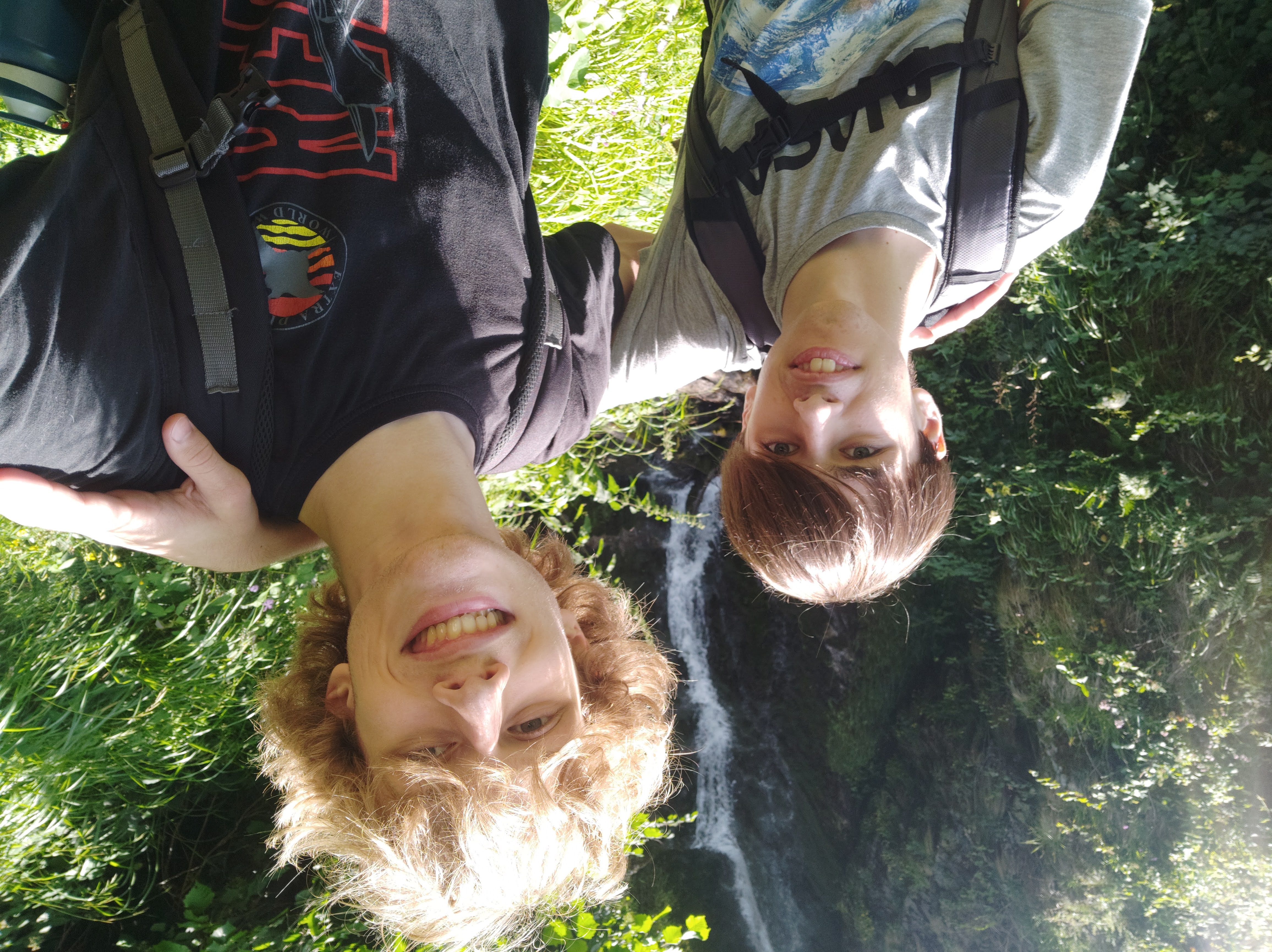 A profile picture with lucas and his brother on a hiking trip