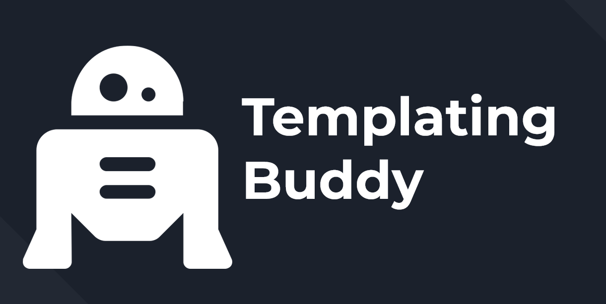 Tumbnail picture with the logo of the template buddy app.